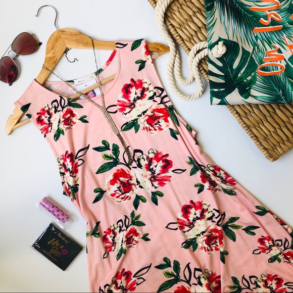 BUY 1, GET 1 FREE! floral print dress w/ pockets - Picture 6 of 6